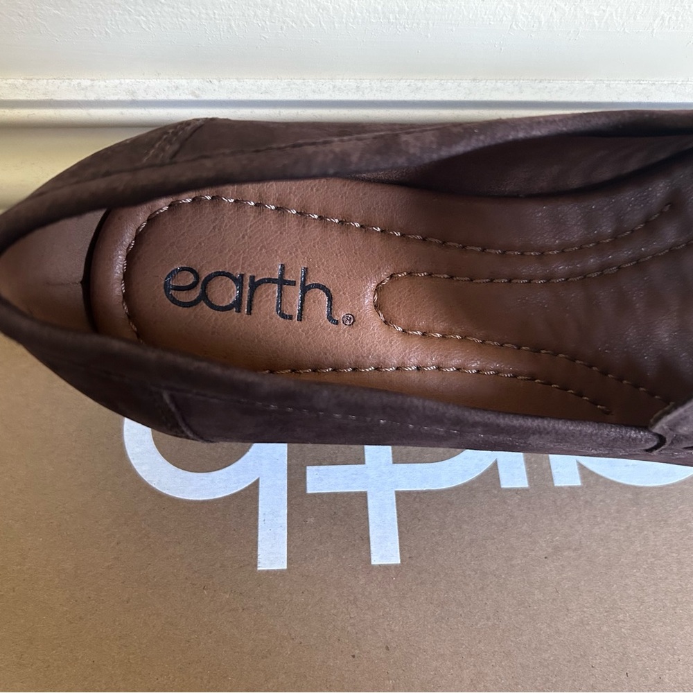 NIB $119 EARTH ELONA GENUINE WOVEN LEATHER LOAFERS - DARK BROWN - 7M - Picture 5 of 6